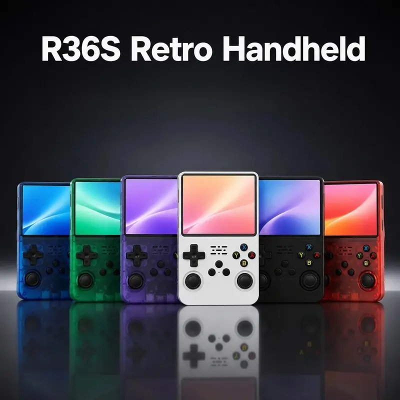 R36S Handheld Game Console 3.5Inch IPS Screen 64G Classic Retro Games Consoles  Portable Pocket Video Game Player
