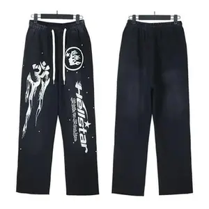 Men's Hellst@r Sweatpants Black, Hip Hop Style, Streetwear Sweatpant,  Trendy Outdoor Wear Daily Wear, Designer Clothing, Gift for him, Gift for her, Birthday's gift