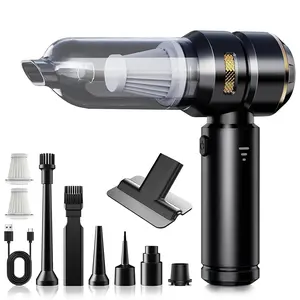 100w High-Power Wireless Handheld Vacuum Cleaner, 16000pa Strong Suction Mini Car Vacuum, 2000mah*3 Rechargeable Battery for Home & Car Cleaning, Portable Car Vacuum
