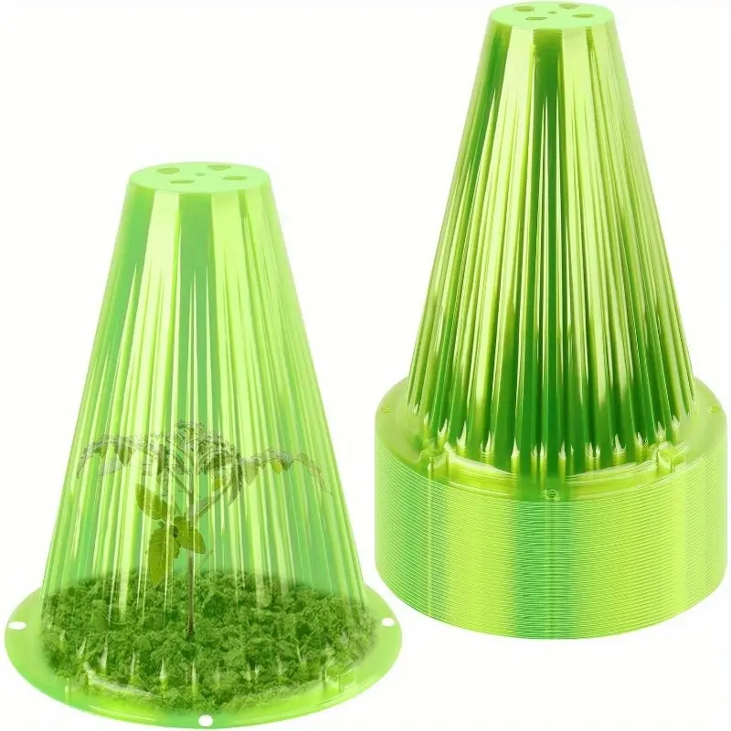 10pcs Reusable PVC Garden Bell Cloches - Heavy Duty Plant Protectors with Air Vents & Stable Base, All-Weather Protection Against Snails, Birds, Insects & Frost - Ideal for Vegetables, Flowers, Seedlings & Herbs, Durable PVC Greenhouse Effect Plant Covers