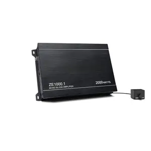 Audio Amplifier ZE1000.1 2000W Monoblock Class D MOSFET Subwoofer Audio, 1-4 Ohm , Low Pass Crossover, Mosfet Power , Stereo