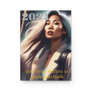 2024 Personalized Your Voice Matters Speak Truth Hardcover Matte Journal Dairy Notebook Gifts For Her Presents For Her Entrepreneur Custom