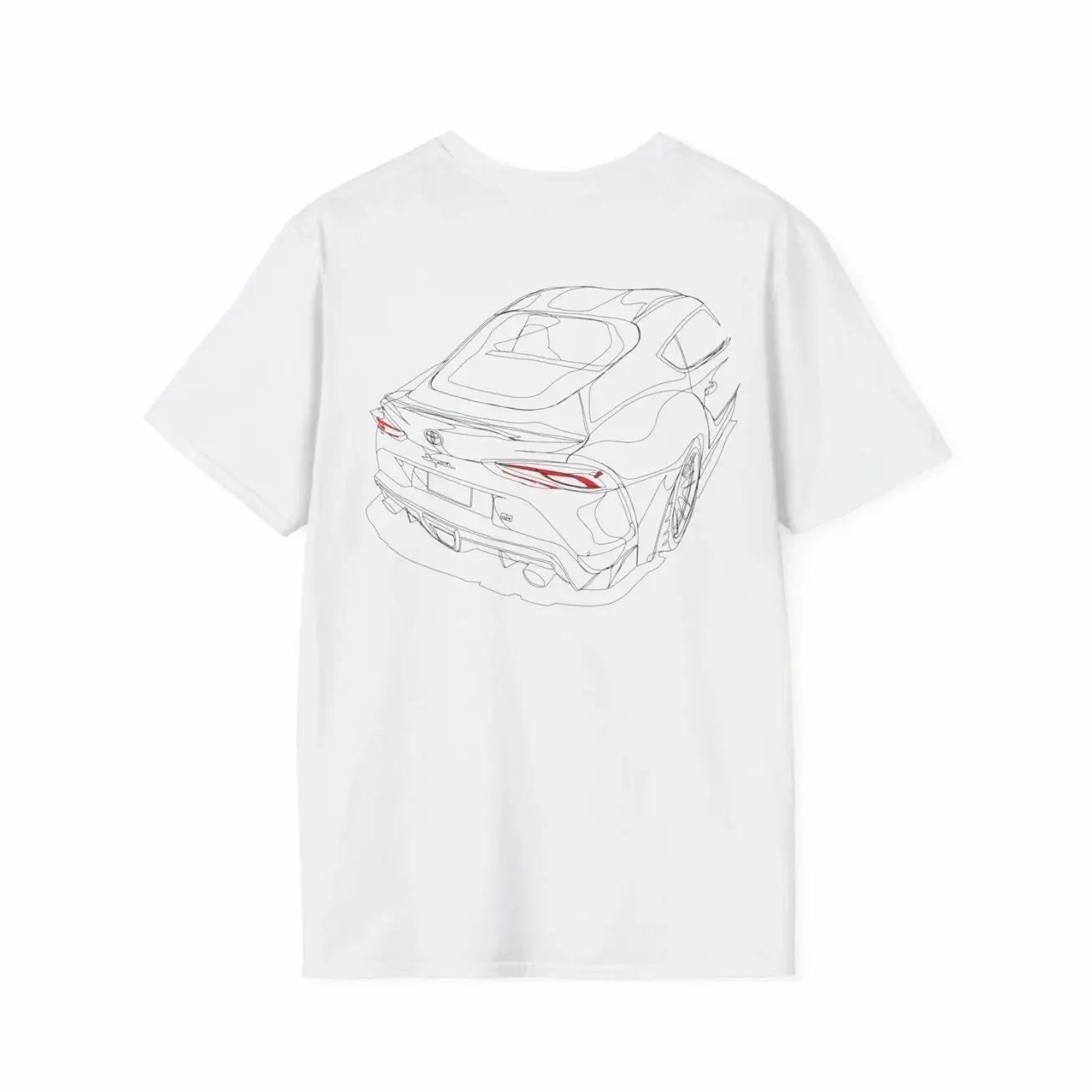 JDM Car Supra JZA90 MK5 Rear View Graphic T-shirt Sweatshirt Hoodie 2-Sided, Car Enthusiast and Fans Gift