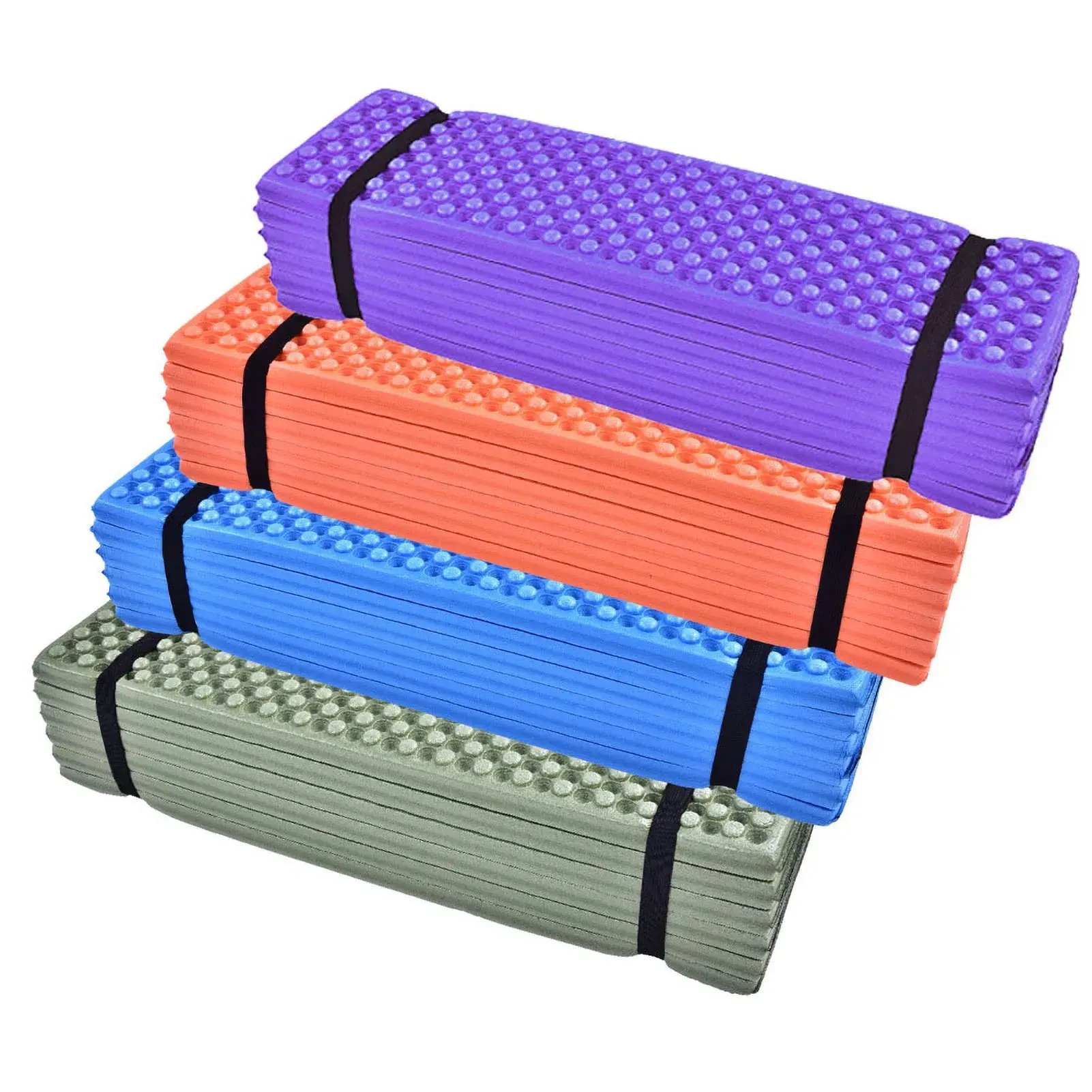 Ultralight Folding XPE Foam Camping Mat, 1-Person Egg Crate Sleeping Pad for Hiking and Backpacking, Waterproof, One-Person Sleeping Mats