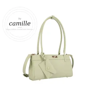 By Camille - Structured Shoulder & Crossbody Bag w/ Pouch Charm | Vegan Leather | PETA Approved |