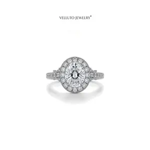 Platinum-Plated Moissanite Adjustable Ring, 2.0 Carat Total Weight – Oval Cut, Mother’s Day Gift, Beyond Diamond Brilliance