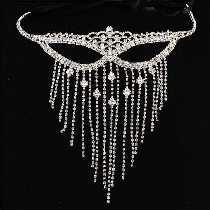 Cosmic Eclipse - Rhinestone Masquerade Mask