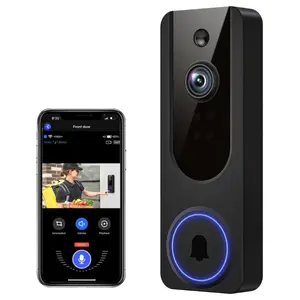 1080P HD Wireless Wi-Fi Video Doorbell Camera - 2.4GHz Wi-Fi Only, 2-Way Audio, AI Motion Detection, Night Vision, Cloud Storage, Remote Monitoring Home Security Camera