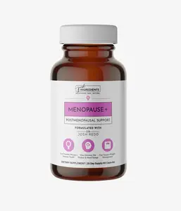 Just Ingredients Menopause+ Supplement | Non-Hormonal Support | Hot Flashes | Mood Swings | Bloating | Made with Real Ingredients | Optimal Absorption