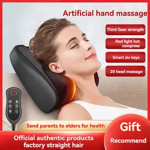 Neck And Back Massager With Heat Cordless Rechargeable 4D Kneading Deep Tissue Massage Pillow For Pain Relief Ideal For Home Office And Car