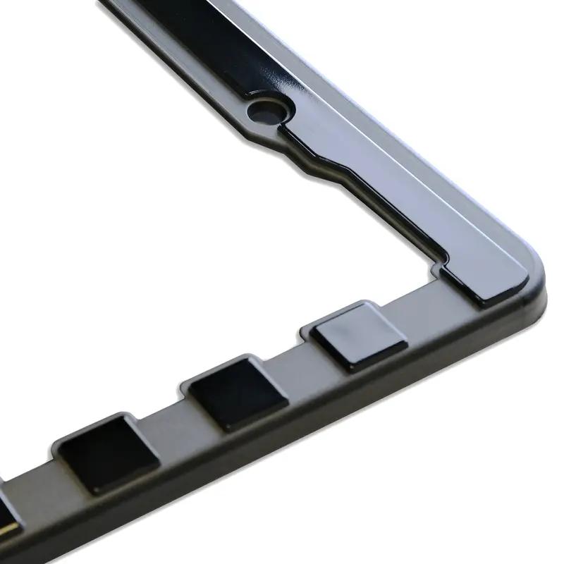 American Flag License Plate, Frame, and Key Tag Combo Black-on-Matte Black