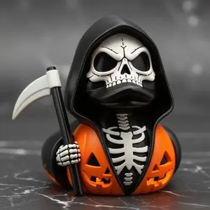 Halloween Death Gothic Duck Decorative Figurine, Unique Dark Spooky Satanic Evil Duck Decor Ornaments, Friday Gift & Collectible, Home Office Decoration