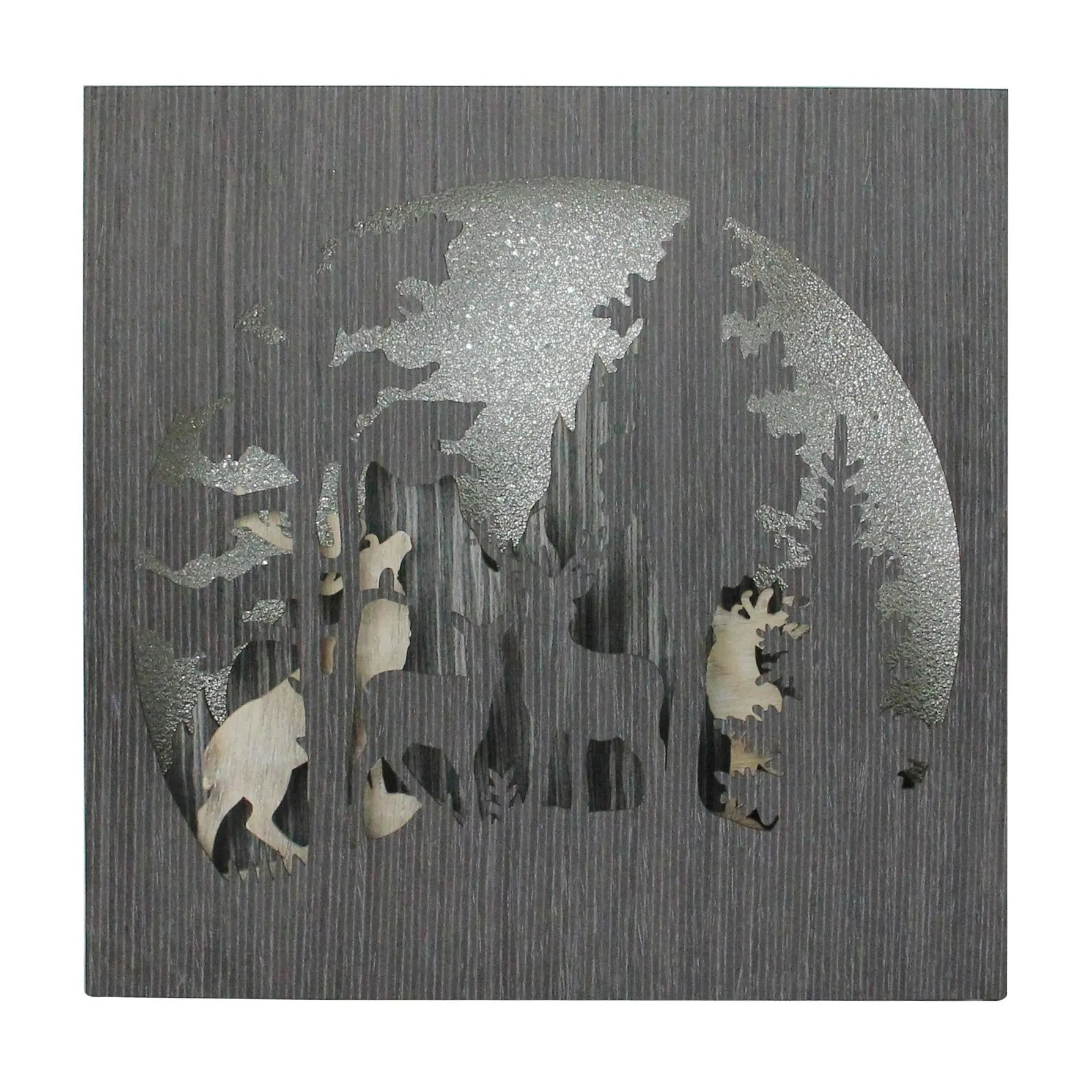Northlight 13.75" Winter Woodland Deer Shadow Box Table Decor