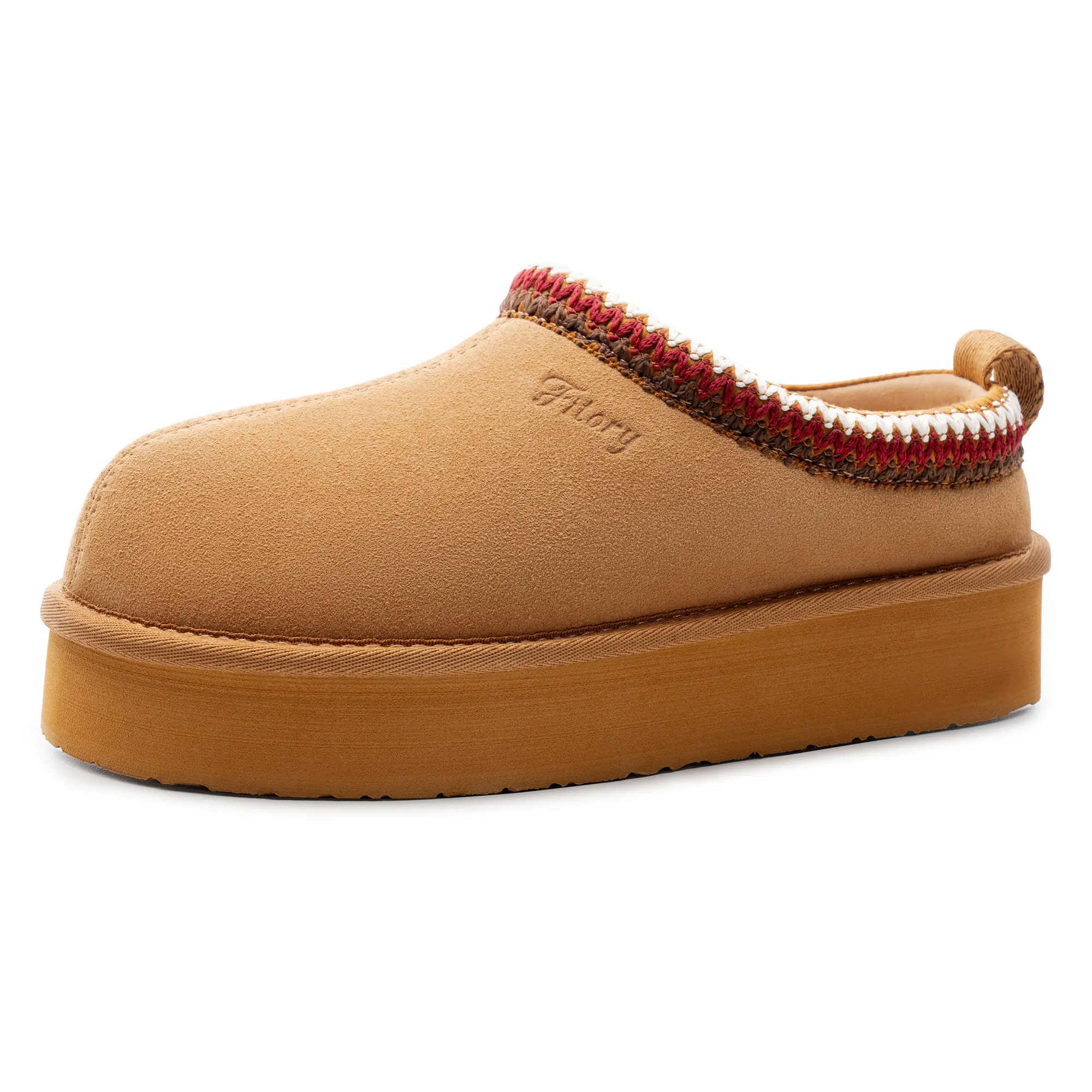 FITORY Slippers for Women, Round Toe Suede Platform Ankle Booties with Cozy Fuzzy Lining, Non-Slip Indoor Outdoor Shoes, Non Slip Slippers, Women's Shoes