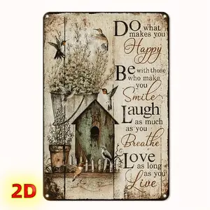 Inspirational Quote Wall Plaque Do What Makes You Happy 8x12 Inches Durable Indoor and Outdoor Decoration for Home Office Courtyard and Cafe