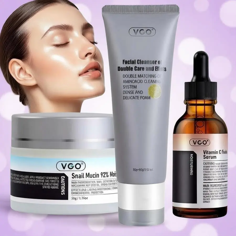 VGO Refreshing Skin Routine – Cleanser + Vitamin C + Snail Mucin