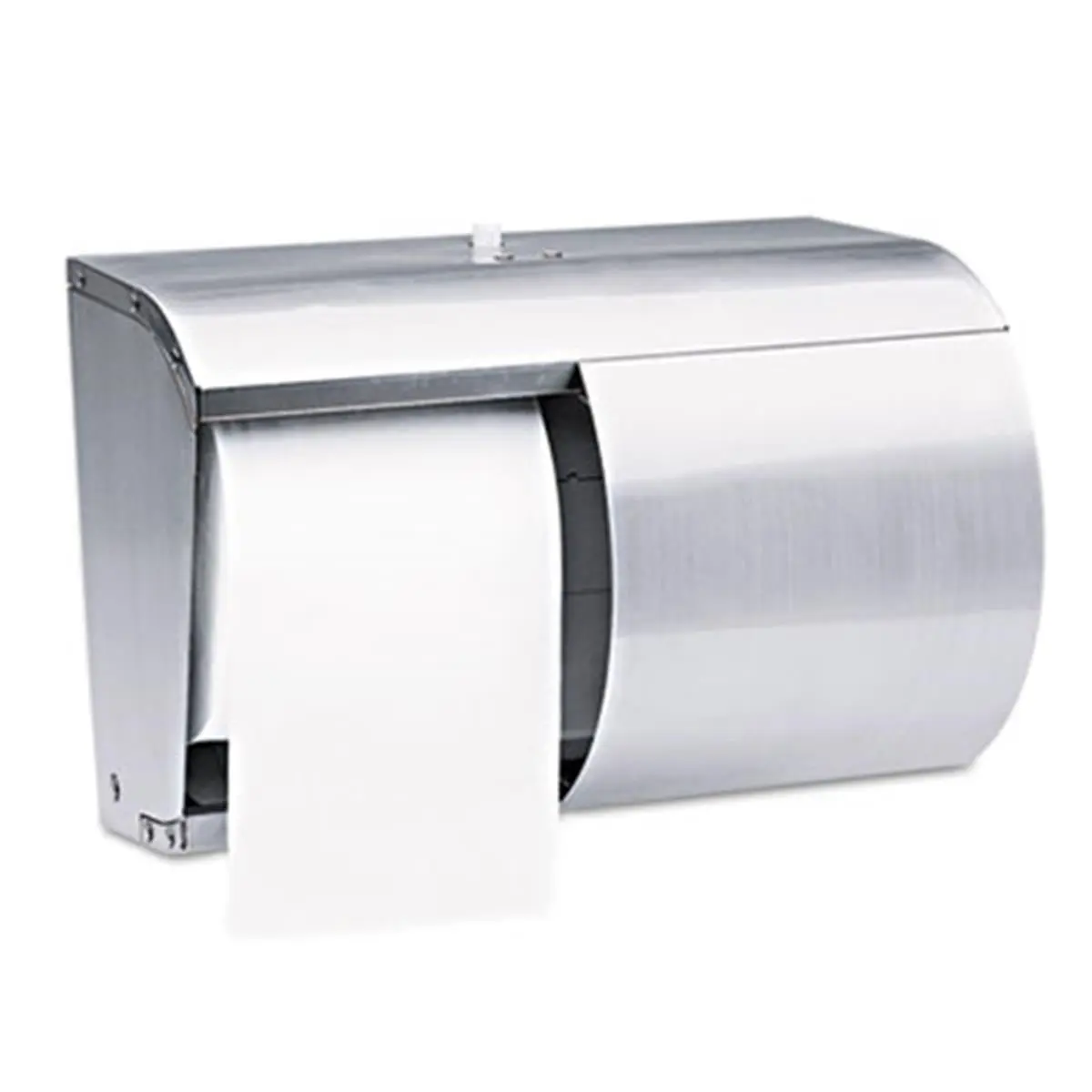 212 MAIN Stainless Steel Coreless Double-Roll Bath Tissue Dispenser, Toilet Rack, 7.1in x 10.1in x 6.4in, Model 09606