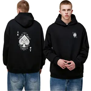 Loose Fit 3D Spade Graphic Hoodie for Men Perfect for Hip Hop Street Style in Summer and Autumn Fashion Essentials