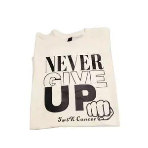 Cancer Support T-Shirt - Never Give Up Design for Strength and Hope Tshirt