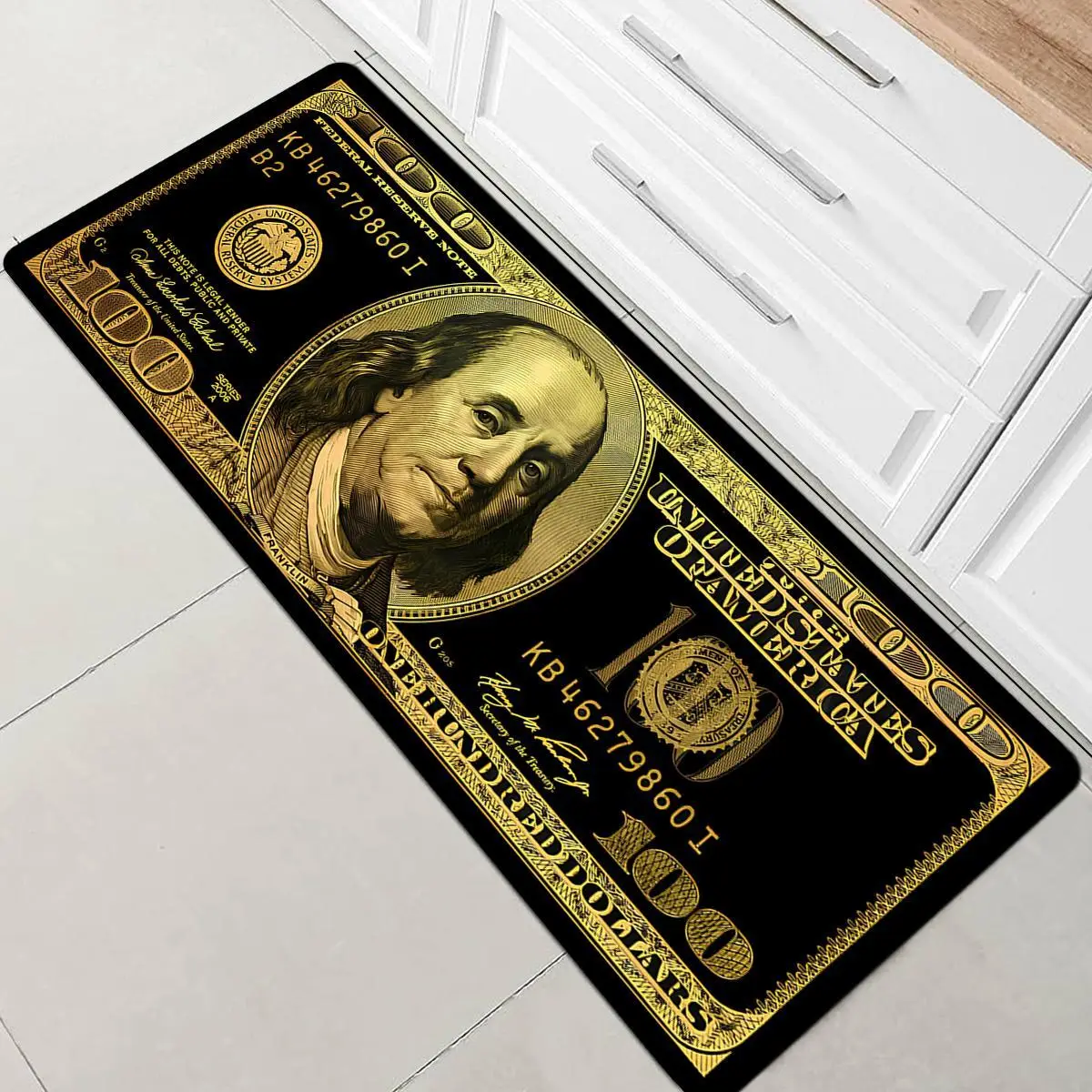 Dollar Pattern Rug, 1 Count Non-slip Soft Floor Mat, Room Accessories Decorative Carpet for Home Living Room Bedroom Study Room Decor
