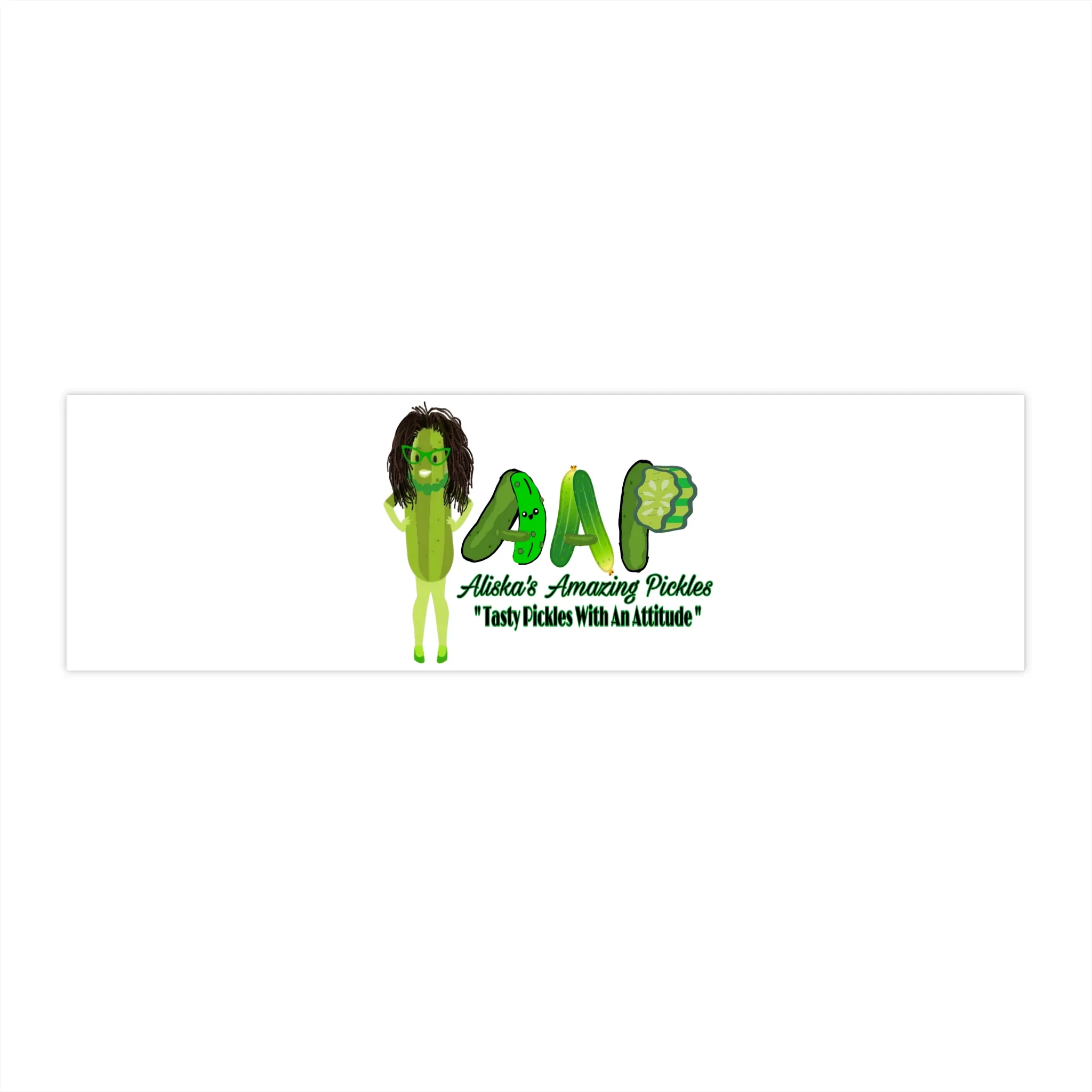 Aliska's Amazing Pickle Partnership Bumper Stickers - Fun Design for Cars, Laptops, Water Bottles, and More, Gift for Pickle Lovers, Funny