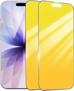 2 Pack for  17  Screen Protector Gradient Colorful 25 for Anti-Spy Tempered Glass Anti-Bluelight Full Coverage Easy Installation Frame Case Friendly 6.3 inch