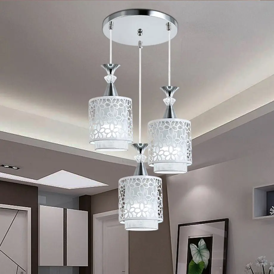 CNCEST Vintage Iron Shade Cage Corded Pendant Ceiling Light Fixture - 10x14cm Industrial Adjustable Home Lighting with Adjustable Chain (Bulb Not Included)