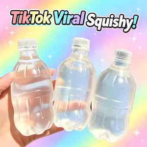 [Fast Ship] Cute Clear Maltose Water Bottle Shapeable Squishy  | Soft Transparent TPR Squeeze Stress Reliever Fidget For Anxiety ADHD Relief | Ultimate Sensory Decompression Desk  For Kids Adults Office Home Study | Viral TikTok Taba toy