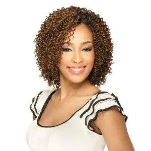 MilkyWay Que Shortcut Series Human Hair Blend Weave - JERRY CURL 3 PCS