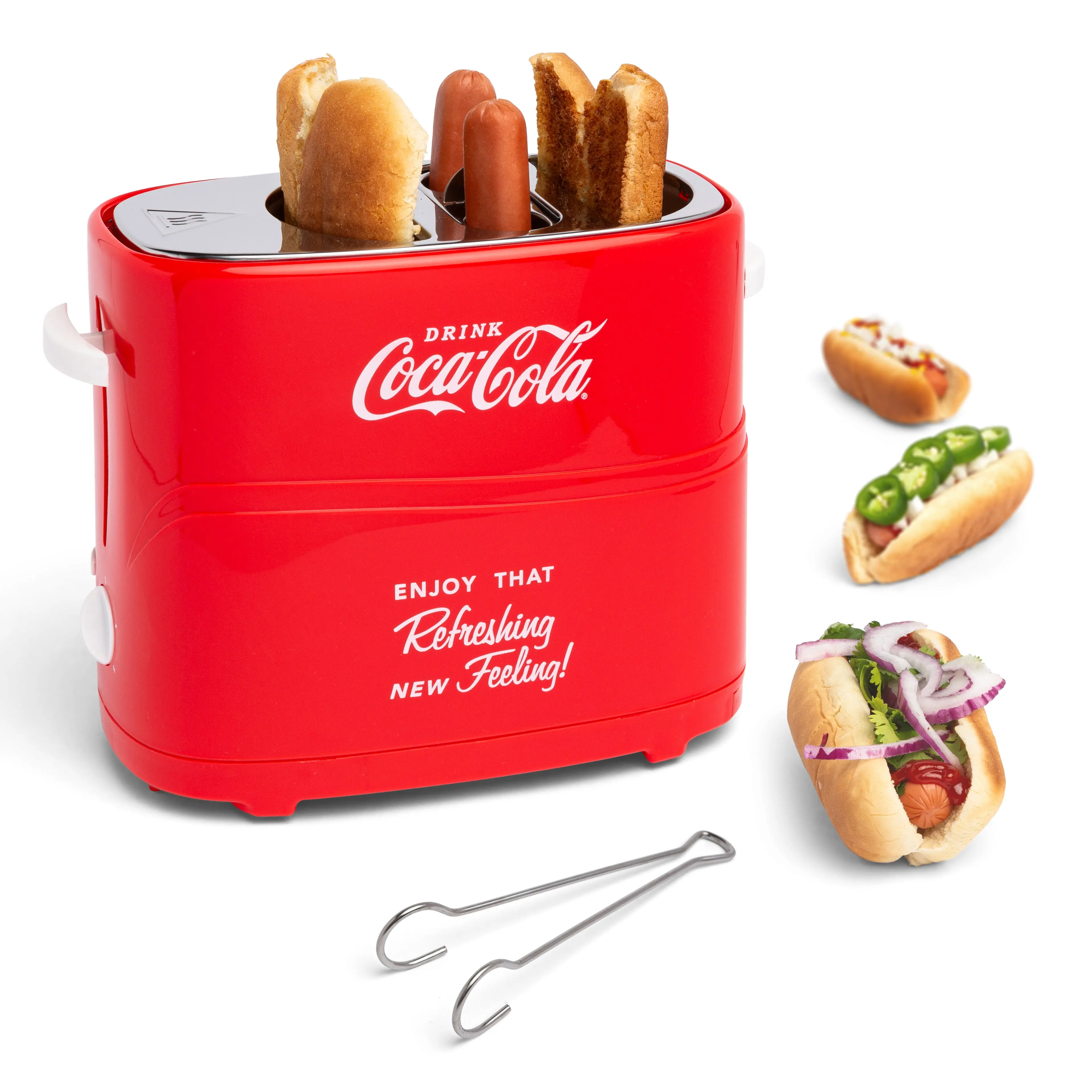 Coca-Cola® Pop-Up Hot Dog Toaster, Compact Corded Kitchen Household Product Appliance, Multi-Functional Toastie Machine