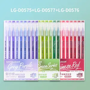 9-Piece Morandi Color Diverse Gel Pen Set, Large Capacity Medium Tip Pens for Drawing & Note-Taking, Ideal for Art Supplies & Office Accessories