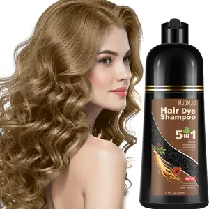 Natural Blonde Brown Hair Dye Shampoo – 5-in-1 Herbal Formula for Men & Women, Long-Lasting Color in 10-15 Mins, Instant Color Shampoo Hair Shampoo Champu Con Tinte Para Canas, Paraben-Free & Hypoallergenic 16.9 Fl Oz Haircare