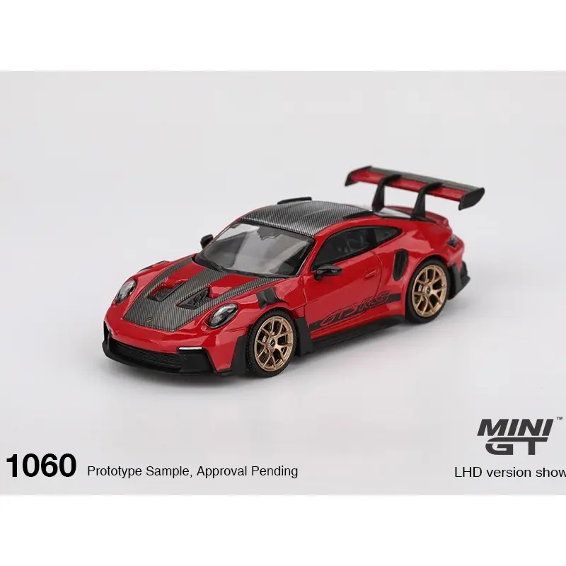 Mini GT 1:64 Porsche 911 (992) GT3 RS Weissach Package – Guards Red Diecast Collectible Model