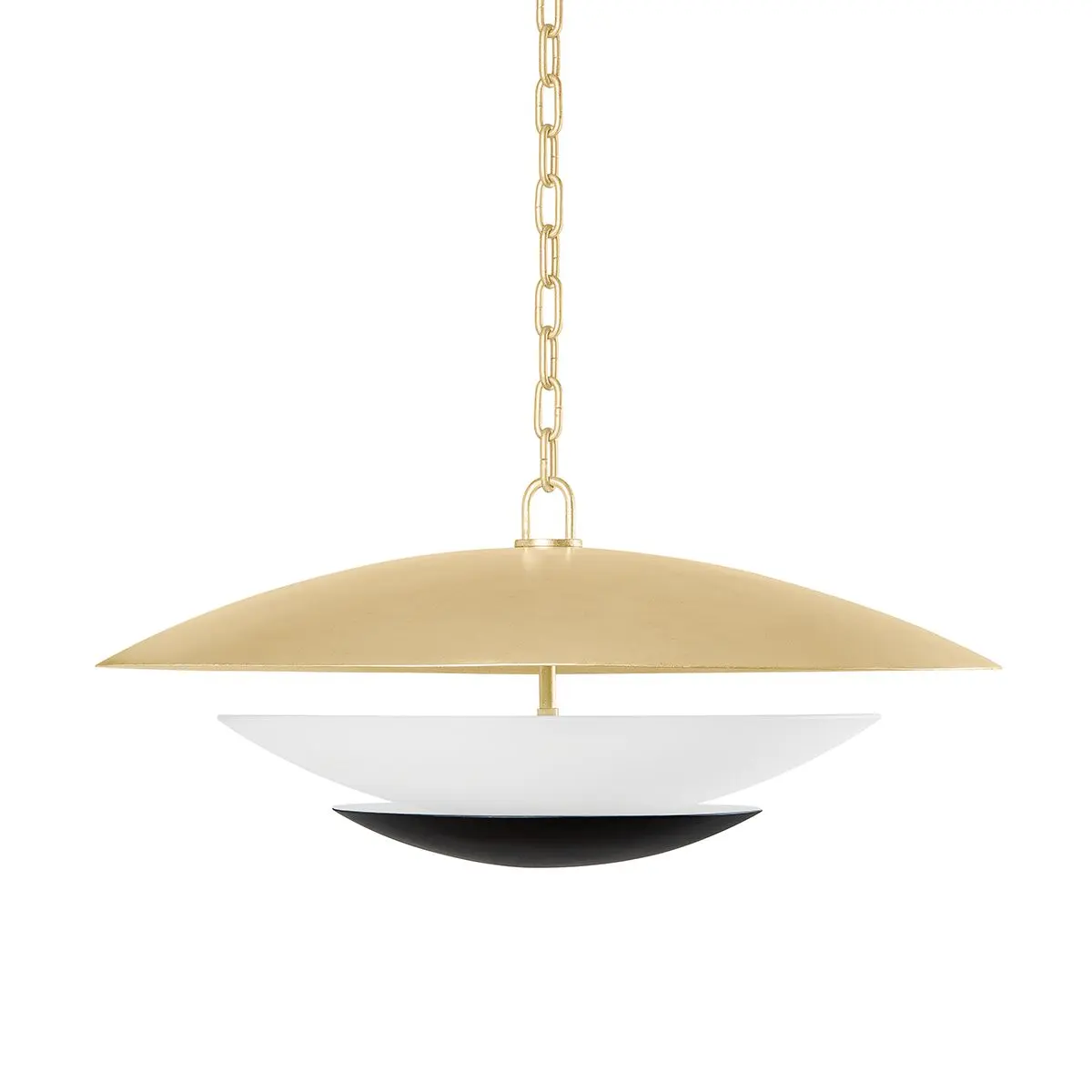 Adara Chandelier with Vintage Gold Leaf and Soft Black Accents for Elegant Lighting Ambiance