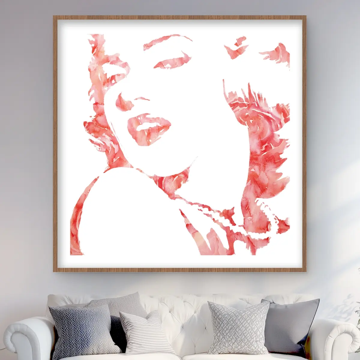 Begin Home Decor C1FM48487G4QEJ 48 x 48 in. Glamor Marilyn Monroe - Framed Matted Print Wall Art for Home Decor