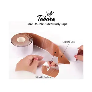 Tabare Double Sided Bare Body Tape Boob Adhesive Tape Clothing Cotton Fabric Womenswear Smooth Soft