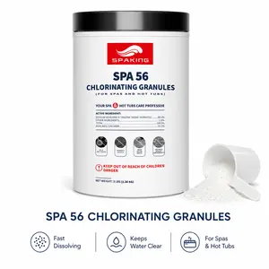 SPAKING Spa 56 Water Care Granules 3 LBS - Fast Dissolving Hot Tub Shock Treatment, Clears Green Water & Keeps Spa Water Crystal Clear with Measuring Scoop