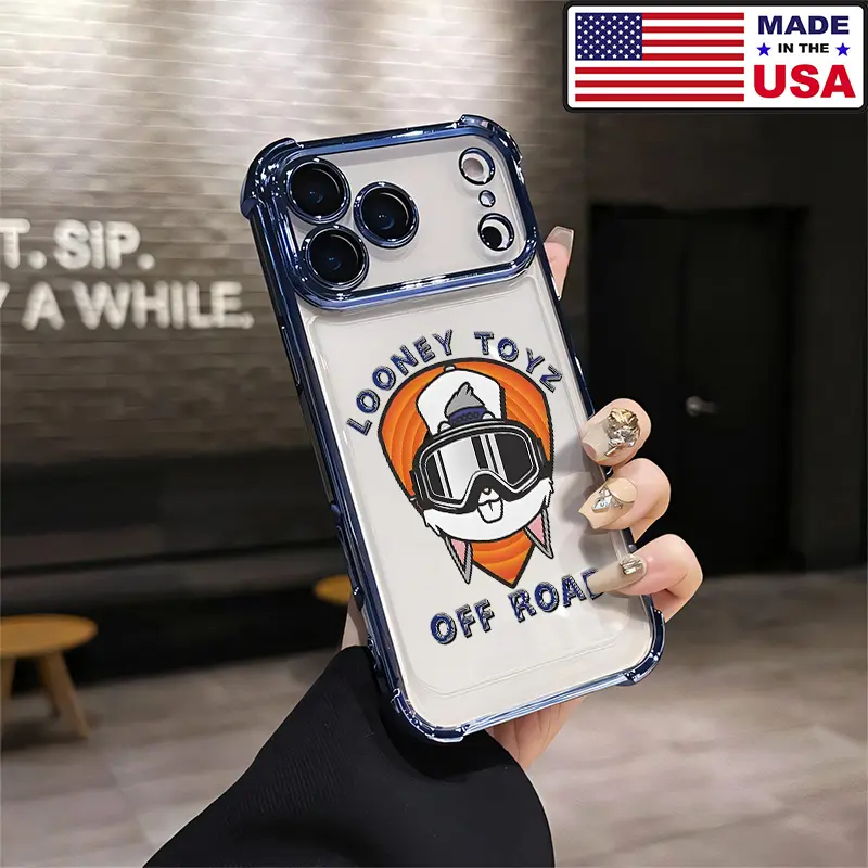 Looney Tunes Bugs Bunny Off Road Moto Aesthetic Smartphone Case, Soft Silicone TPU Shockproof Protector for iPhone 17/16/15/14/13/12 Plus Pro Max Ultra & Samsung 22/23/24/25 Plus Pro Max Ultra, Vintage Unique Fashion Cellphone Accessories