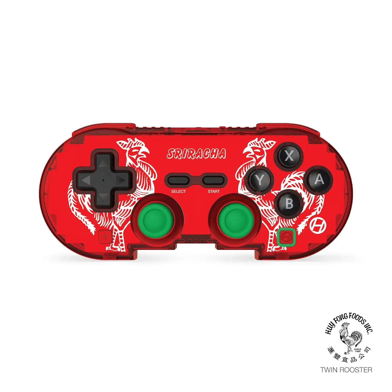 Hyperkin Sriracha Pixel Art Bluetooth Controller - Officially Licensed - For Nintendo Switch, PC, Mac, Android, iOS (Twin Roosters)