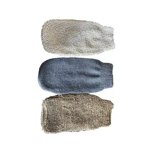Jacquie's Natural Products Bamboo and Linen Fiber Bath Exfoliating Gloves