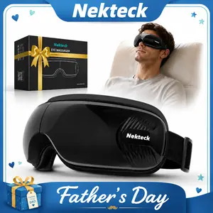 Nekteck fathersdaygift Eye Massager with Heat & Bluetooth Music, Comfort Eye Mask for Relaxation, 5 Massage Modes, 15 mins Auto-Off, Ideal Gift for Men & Women,Christmas 's Day Present