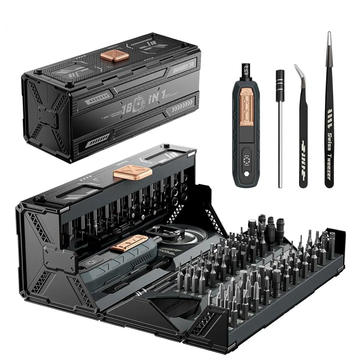 VMAN 180-in-1 Multifunctional Magnetic Screwdriver Set - Mini Multipurpose Hand Tool with 21 Kinds of 160 Magnetic Tips, for Laptop, iPhone, Macbooks, Tablets Repair & Hardware Tasks