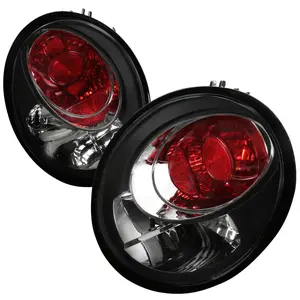 1998-2005 Volkswagen Beetle Tail Lights (Matte Black Housing/Clear Lens)