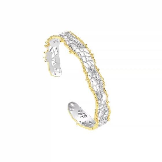 YEAHLOVE Vintage Woven Open Cuff Statement Bangle | Retro Luxury Jewelry for Everyday Wear, Gifting & Good Fortune