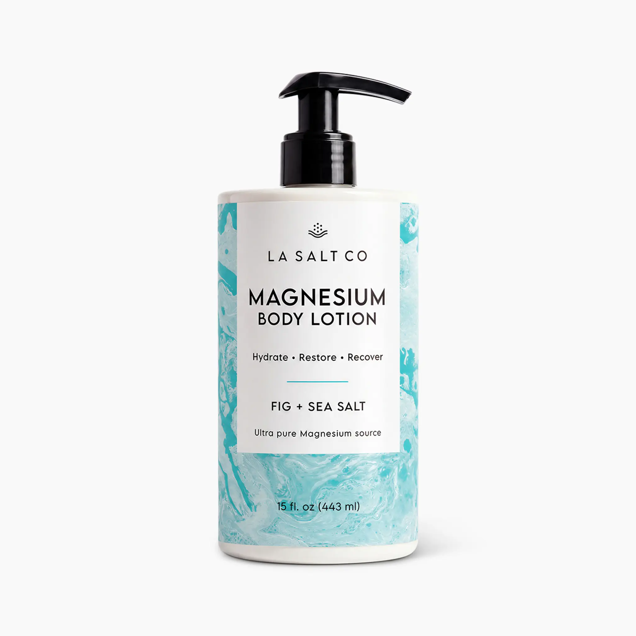 LA SALT CO Magnesium Body Lotion for Relaxation & Recovery, Universal Vegan & Non-Toxic Mineral Cream with Shea Butter for Adults, 443 ml