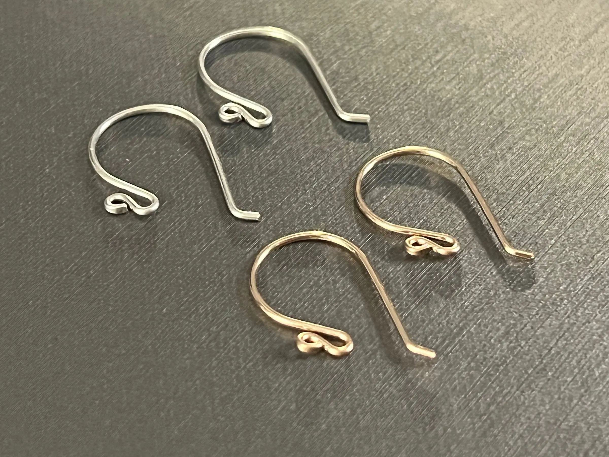 Handmade 20 Ga 14K Gold Filled or 925 Sterling Silver Swan Style Ear Wires Earwires