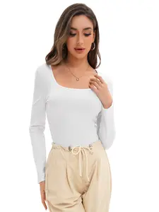 Womens Long Sleeve Shirts Crop Tops Going Out Basics Tees Clothes