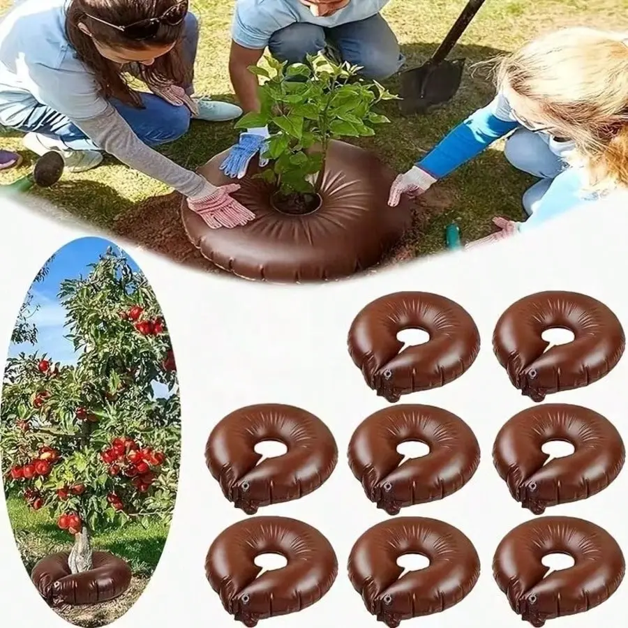 8PCS Automatic Drip Irrigation Kit with EU Connector - Durable UV-Resistant PVC Root Watering Device, 5-8 Hours Slow Release, Deep Root Hydration, Easy Fill & Reusable Design for Trees, Gardens