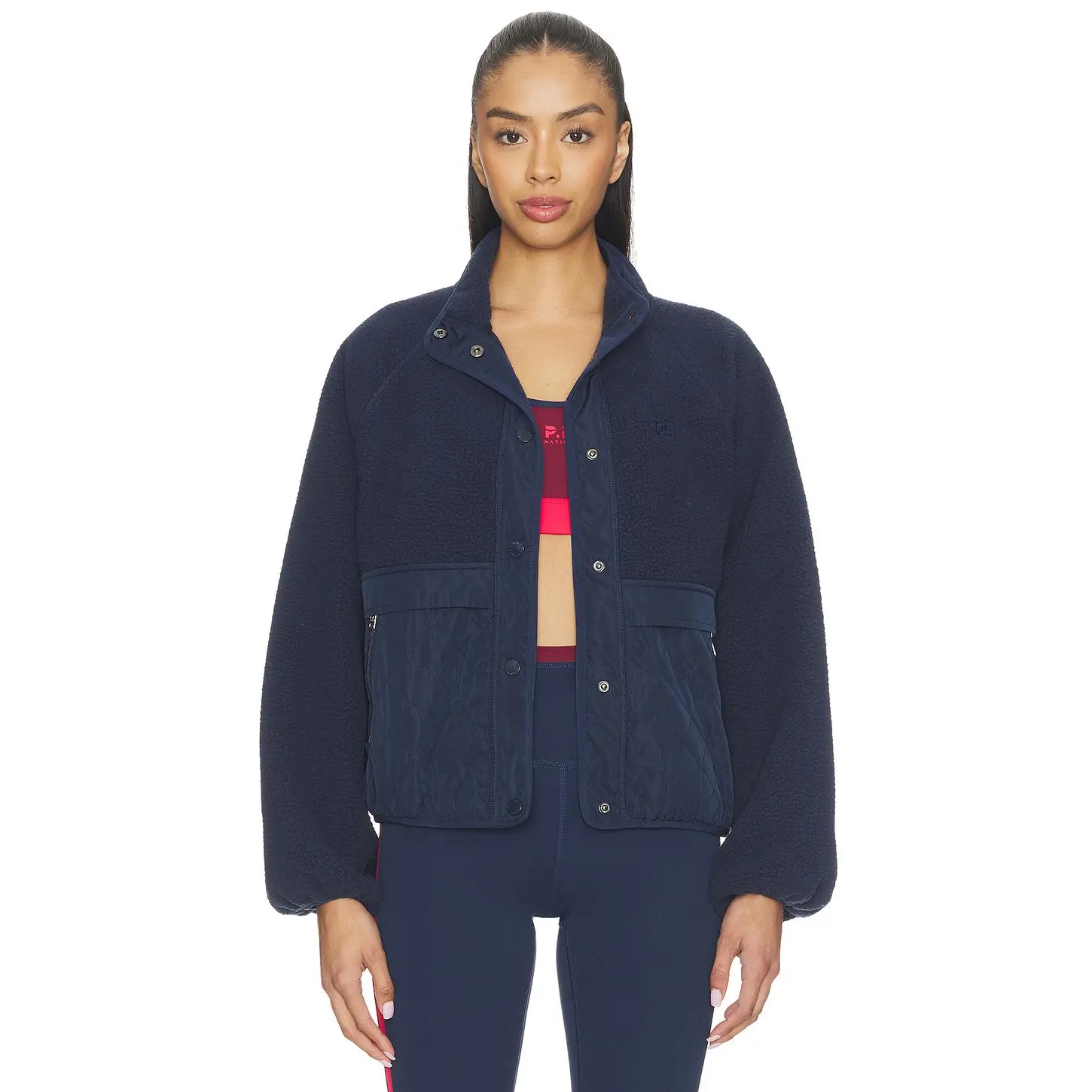 P.E Nation Technique Quilt Jacket in Dark Navy
