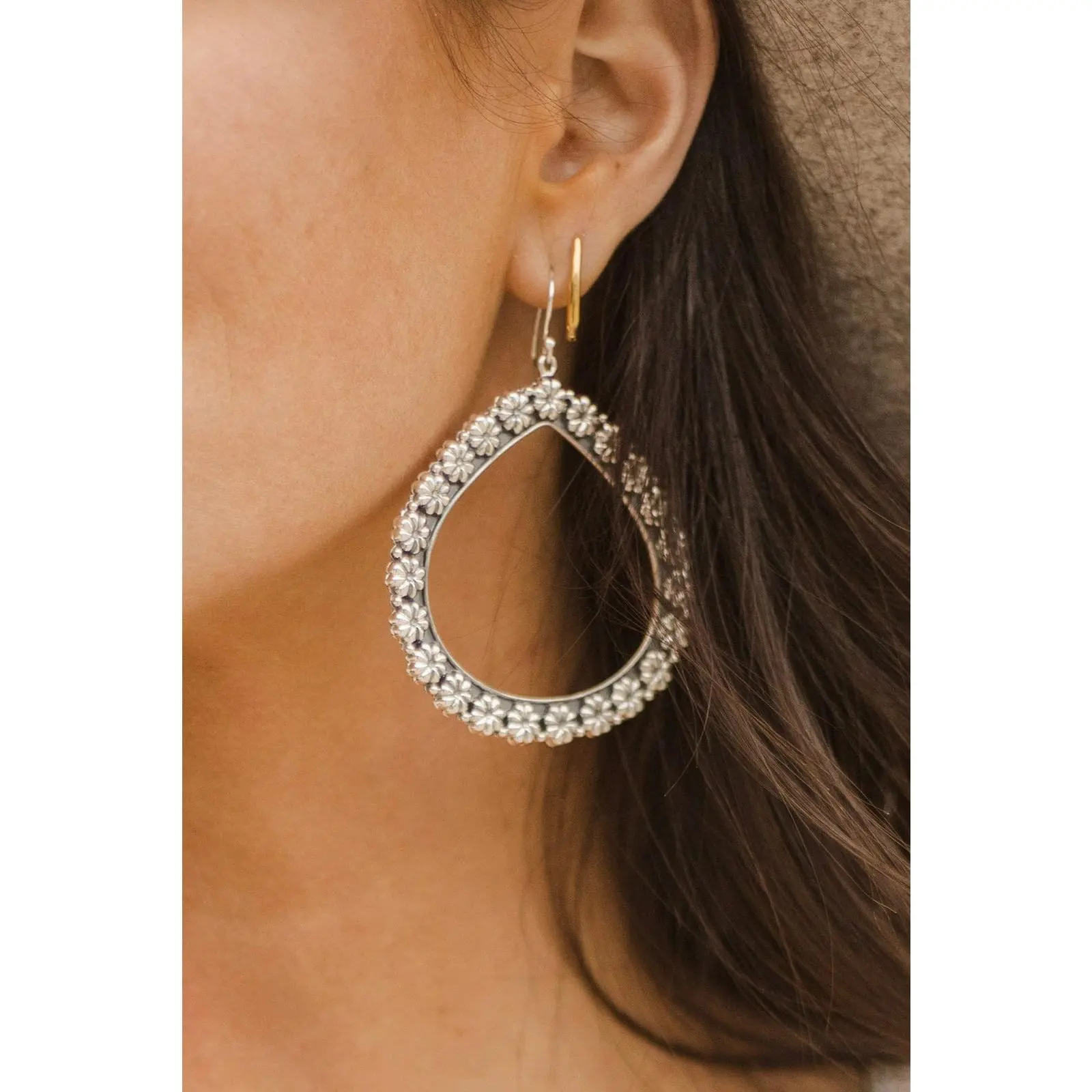 Feel The Daisy Sterling Hoops